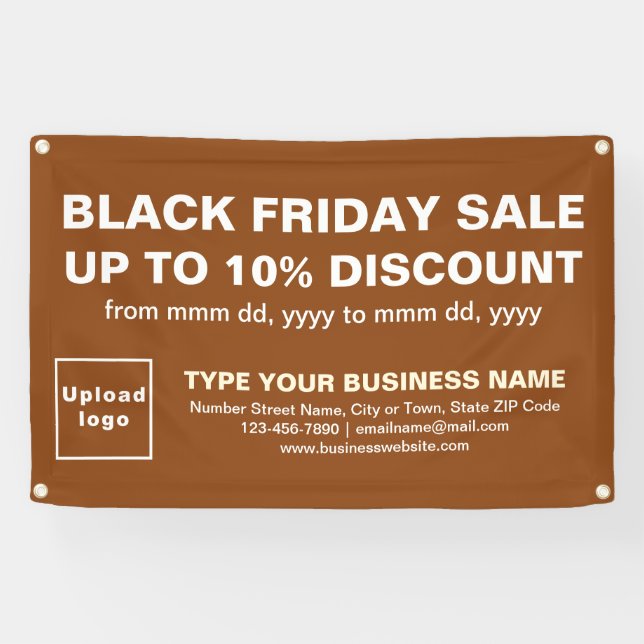 Black Friday Sale on Brown Rectangle Banner (Horizontal)