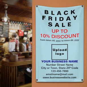 Black Friday Sale on Light Blue Banner