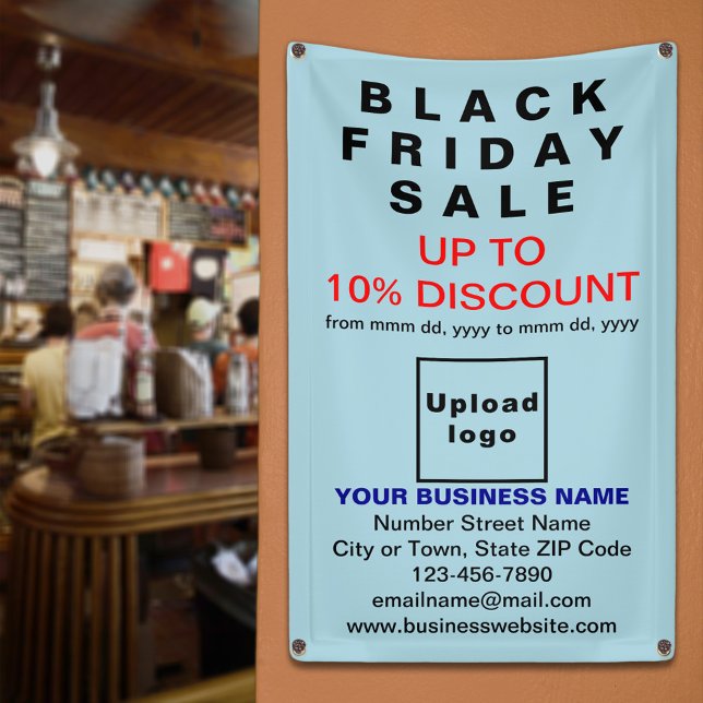 Black Friday Sale on Light Blue Banner (Black Friday Sale on light blue banner)