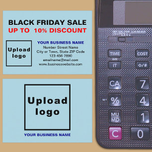 Black Friday Sale on Light Blue Enclosure Card