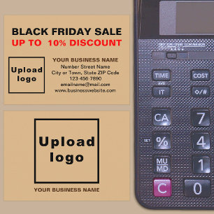 Black Friday Sale on Light Brown Enclosure Card