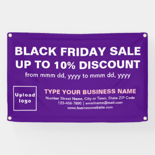 Black Friday Sale on Purple Rectangle Banner