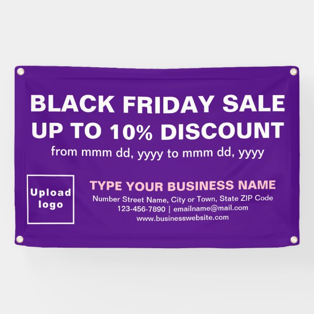 Black Friday Sale on Purple Rectangle Banner (Horizontal)