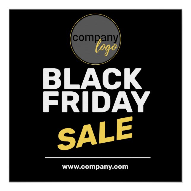 BLACK FRIDAY SALE YELLOW COMPANY OWN LOGO WEBSITE  POSTER (Front)