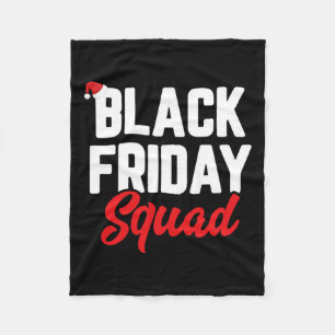 Black friday squad shopping team family funny chri fleece blanket
