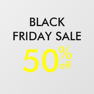 Black Friday Store Sale Black & Yellow Window