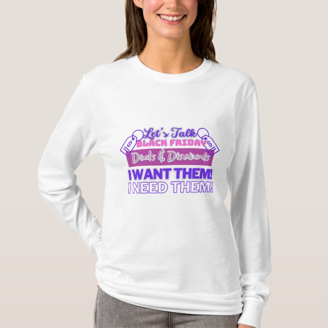 Black Friday T-Shirt - Purple & Pink text (Front)