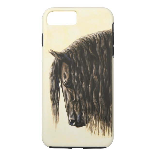 Black Friesian Draught Horse Case-Mate iPhone Case (Back)