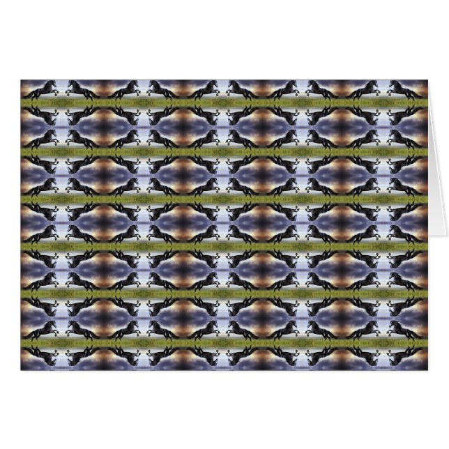 Black Friesian Horse (Front Horizontal)