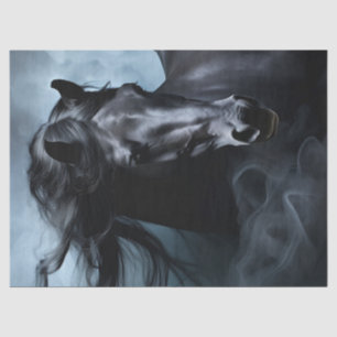 Black Friesian Horse Decoupage Tissue Paper