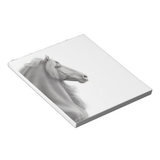 Black Friesian Stallion Horse Notepad