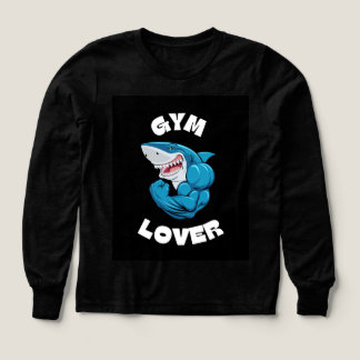Black Full sleeve shark t-shirt