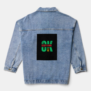 Black full sleeves sweatshirt denim jacket