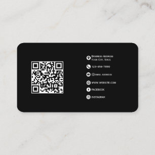 Black  – Fully Customisable Modern Design Business Card