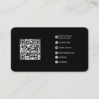 Black – Fully Customisable Modern Design Business Card