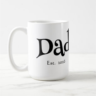 Black Fun Bold Simple Dad Established New Dad Coffee Mug