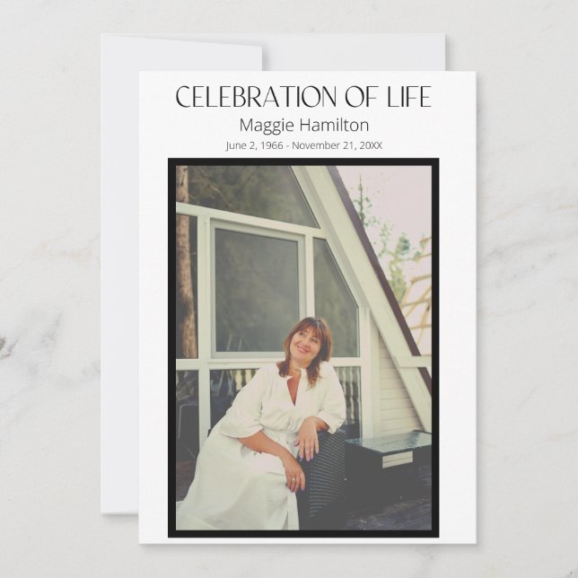 Black Funeral Celebration of Life Program Budget Invitation (Front)