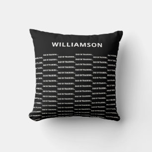 Black Funny Fathers day gift for new dad to be Cushion