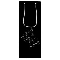 Black Funny Wine Pun Wine Gift Bag