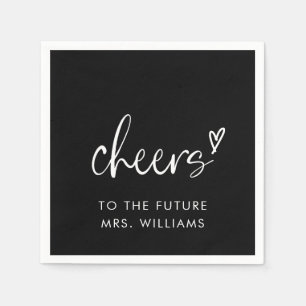 Black Future Mrs Bridal Shower Napkin