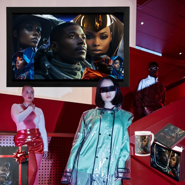 Black Future Poster Wrapping Paper (Get the full "Black Future" collection at  https://bit.ly/BlackFutureZazzle)