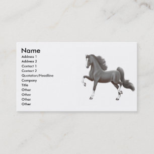 Black Gaited Horse Business Card