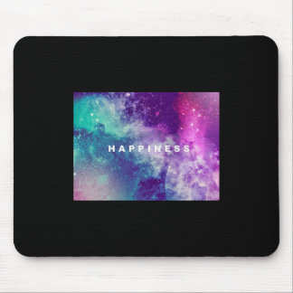 Black Galaxy Happiness Mouse Pad