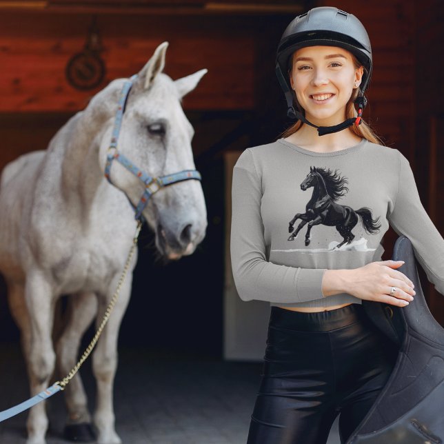 Black Galop: Horse moving T-Shirt (Creator Uploaded)