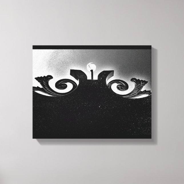 Black Gate View Canvas Print (Front)