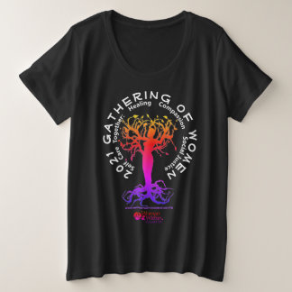 Black Gathering /Differences / White lettering Plus Size T-Shirt
