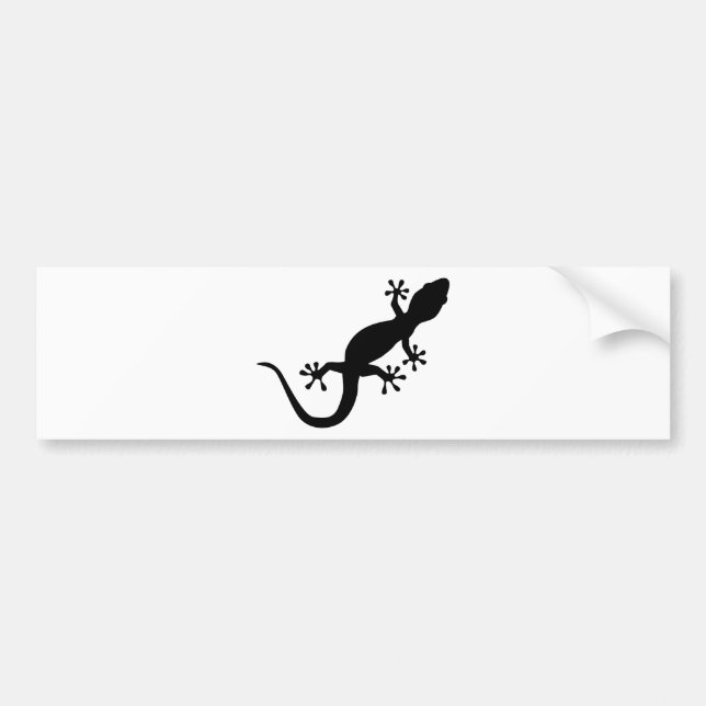 Black gecko bumper sticker (Front)
