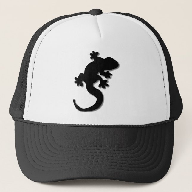 Black gecko trucker hat (Front)