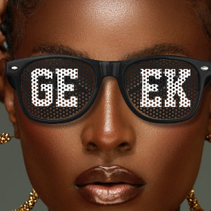 Black Geek Nerd Loner Retro Sunglasses