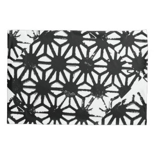 Black geometric pattern pillowcase