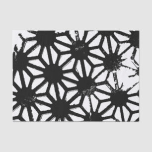 Black geometric pattern tissue paper