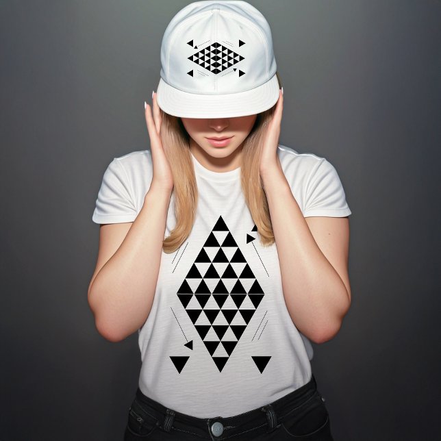 Black Geometric Triangles T-Shirt (Creator Uploaded)