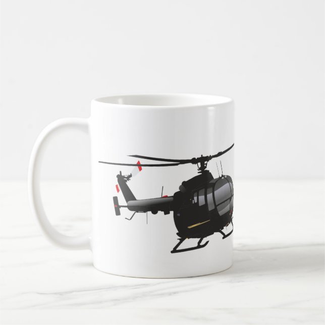 Black German light helicopter mug (Left)