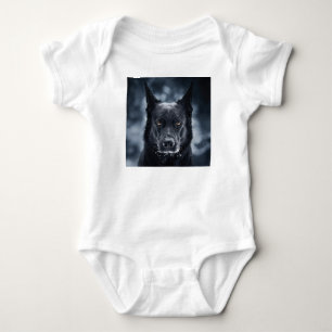 Black German Shepherd Baby Bodysuit