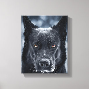 Black German Shepherd Canvas Print