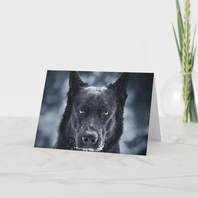 Black German Shepherd Card (Front)