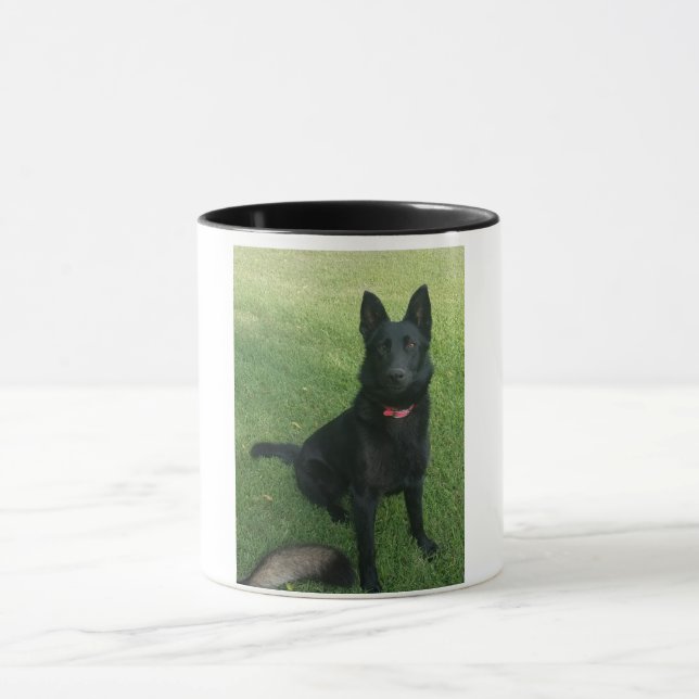 Black German Shepherd Coffee Mug (Center)
