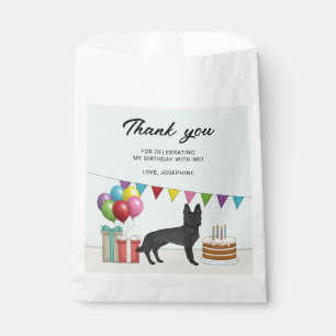 Black German Shepherd Colourful Birthday Thank You Favour Bags