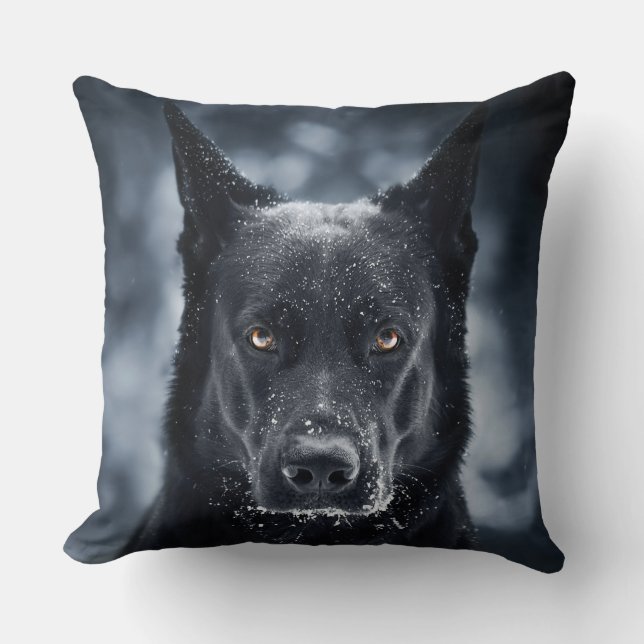 Black German Shepherd Cushion (Front)