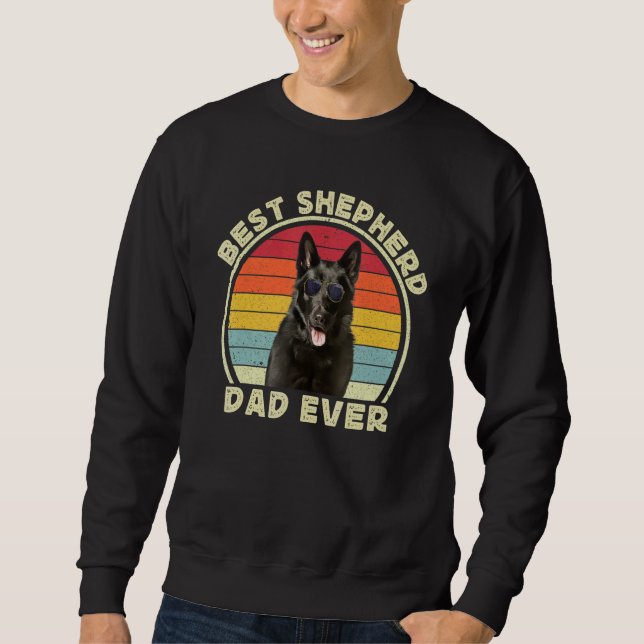 Black German Shepherd Dad For Men Shepherd GSP Dad Sweatshirt (Front)