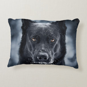 Black German Shepherd Decorative Cushion