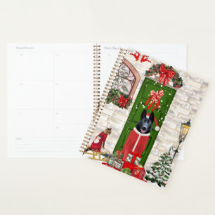 Black German Shepherd Dog Christmas Planner
