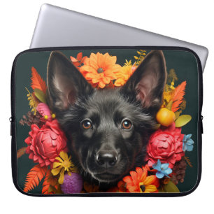 Black German Shepherd Dog Laptop Bag