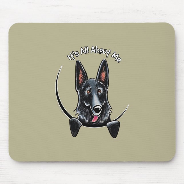 Black German Shepherd IAAM Mouse Pad (Front)
