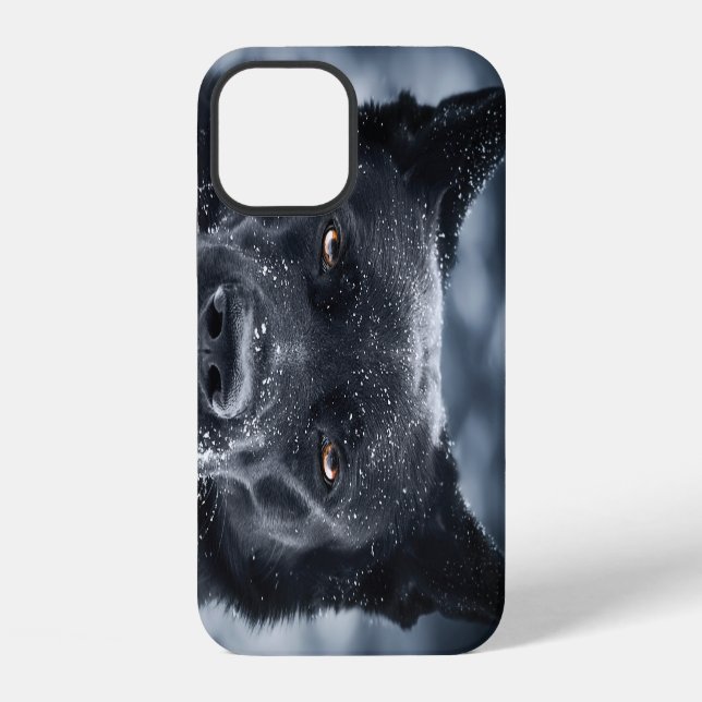 Black German Shepherd iPhone Case (Back)