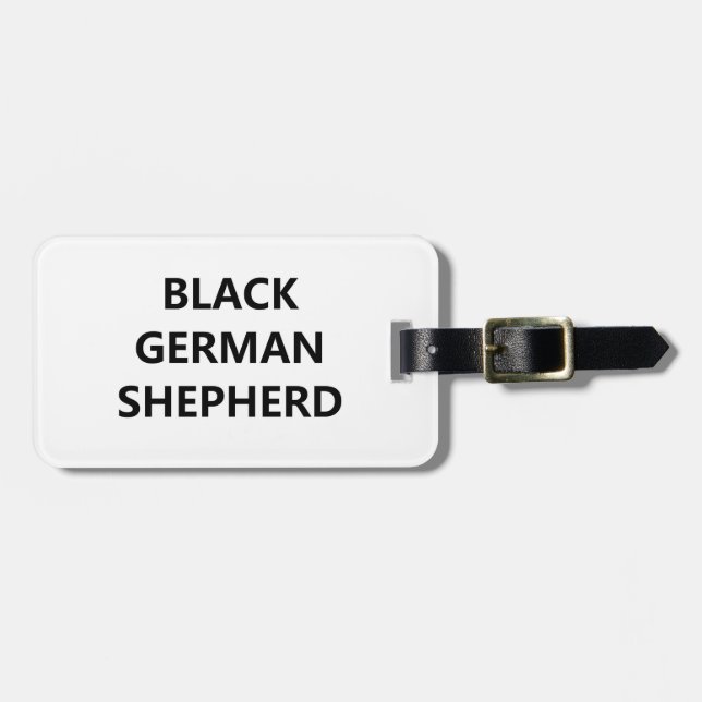 black german shepherd luggage tag (Front Horizontal)